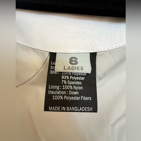 Obermeyer Circuit Down Insulated Ski Jacket White Black Women’s Size 6 Coat - Picture 9 of 12